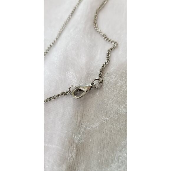 32" Silver tone slide necklace w/4 1/2" drop 1.1560 - Picture 9 of 9